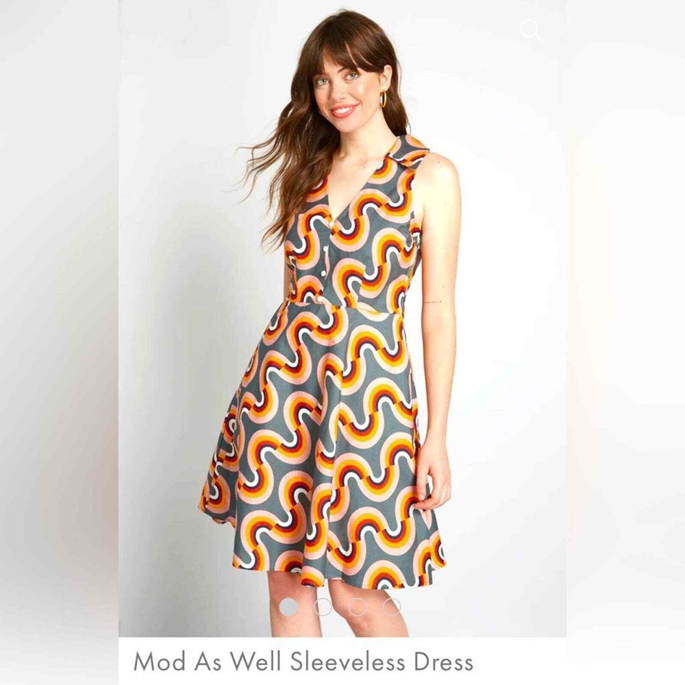 ModCloth Mod as Well fit flare sleeveless dress, size 4